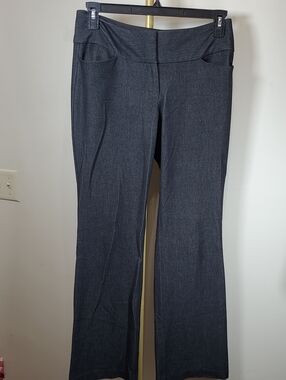 Express Design Studio Dark Navy Blue Charcoal Grey EDITOR Pants size 4 LONG